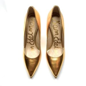 Sam Edelman gold Hazel pumps